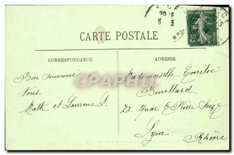 CPA Env de Nice Cap Ferrat les Rochers et le Phare — Verso