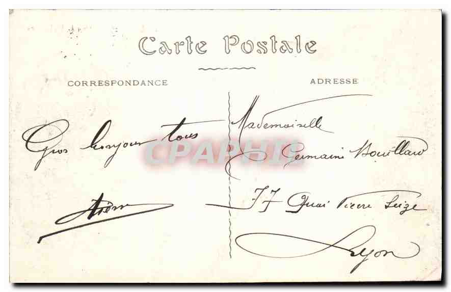CPA Nice Allees du Chateau Palmiers — Rückseite