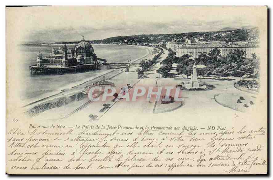 Panorama de Nice — Le Palais de la Jetée-Promenade et la Promenade des Anglais — ND Phot