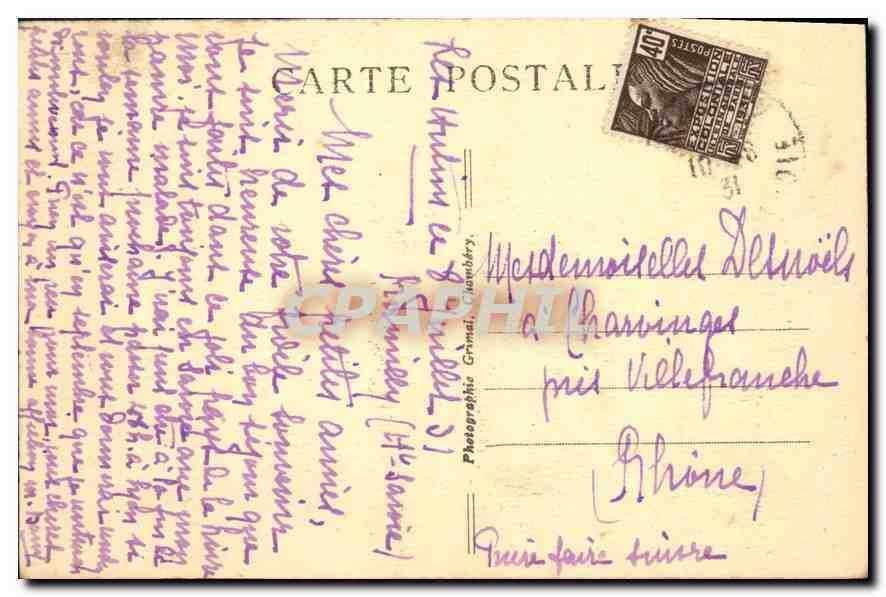 CPA Savoie Pittoresque Rumilly (Hte Savoie) Le Pont Neuf sur le Cheran et le Quartier du Pont Neuf — Rückseite