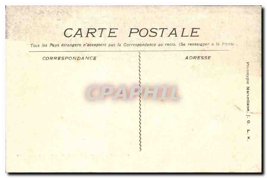 CPA Marseilles Le Fort St Jean et le Cathedrale — Verso