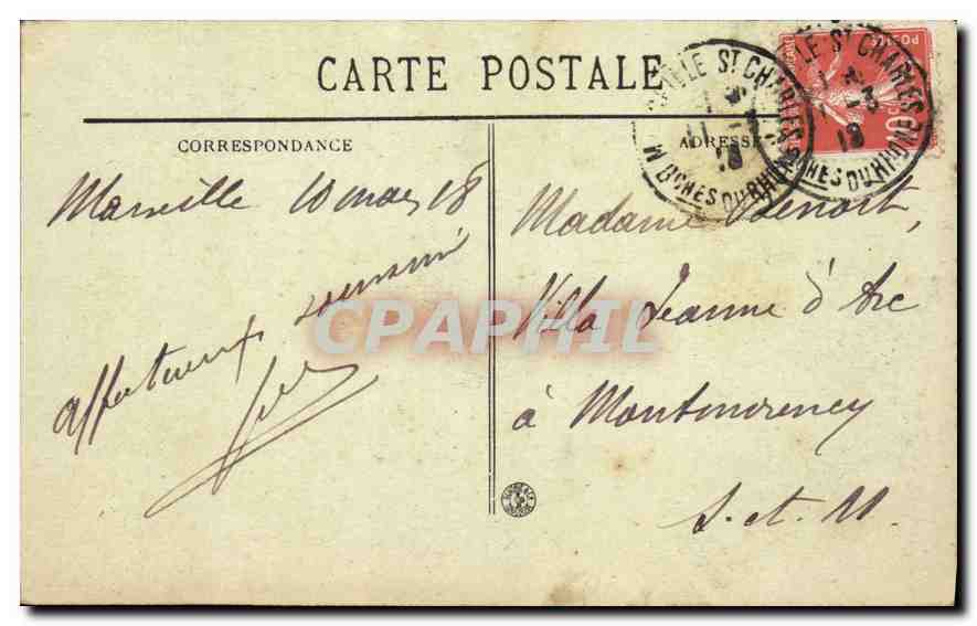 CPA Marseilles Le Chateau d'If — Verso
