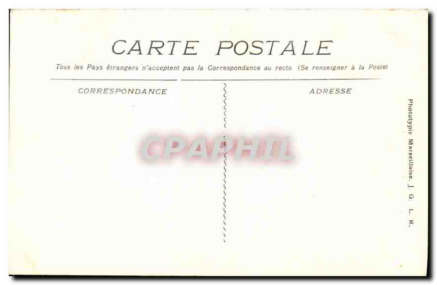 CPA Marseilles Notre Dame de la Garde — Rückseite