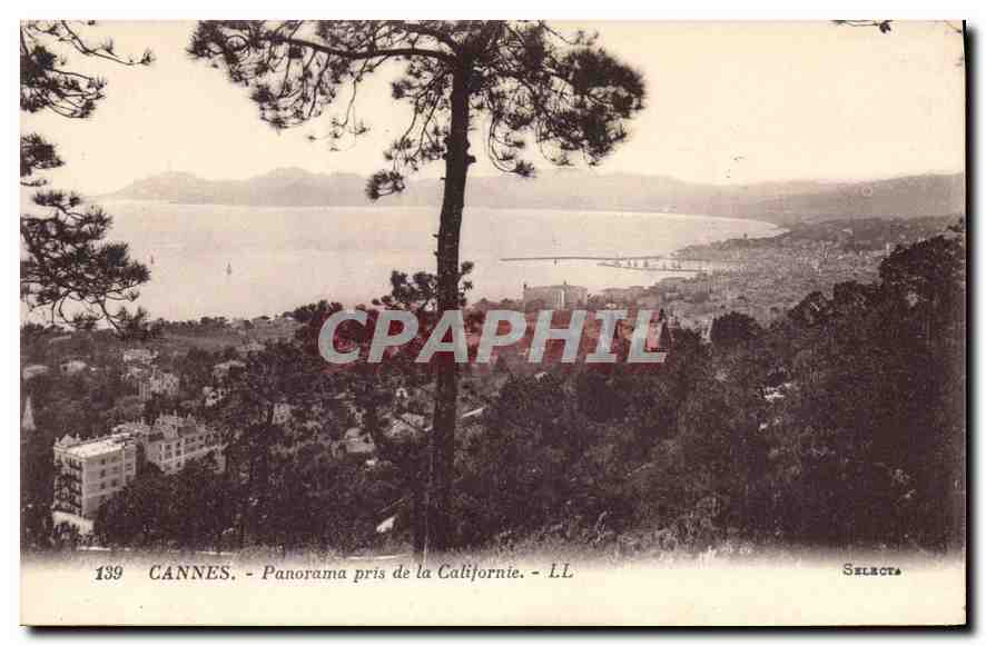 CPA Cannes Panorama pris de la Californie