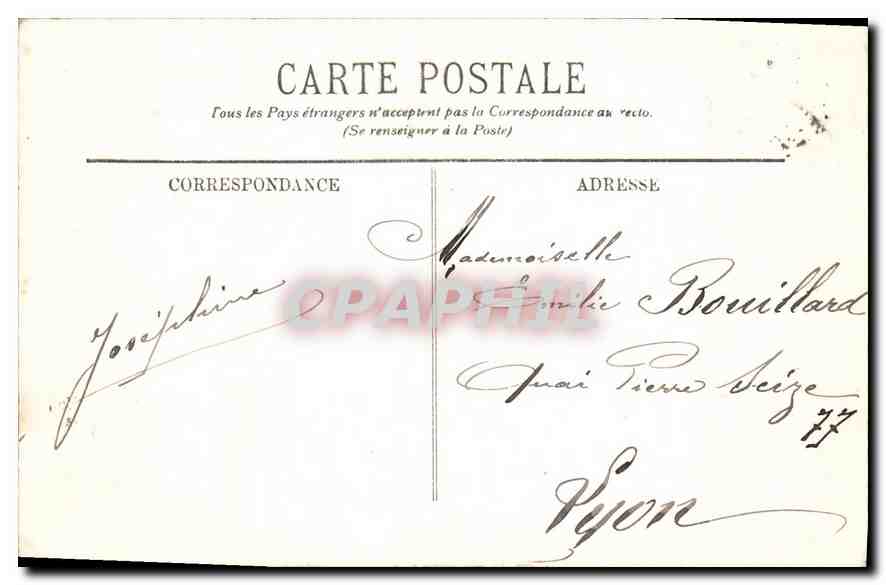 Marseille — Remorqueur sortant du Port — LL, n° 206 — Verso