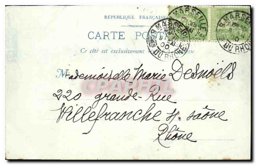 CPA Marseille Fort Saint Jean — Rückseite