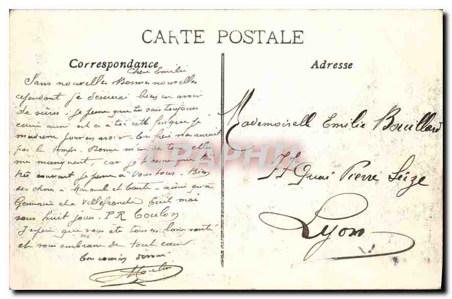 CPA Marseille Le Fort Saint Jean — Verso