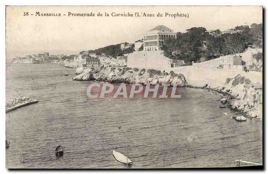 CPA Marseille Promenade de la Corniche (L'Anse du Prophete)
