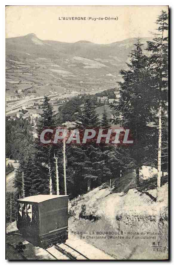 CPA L'Auvergne (Puy de Dome) La Bourboule Route du plateau de Charlanne Montee du funiculaire 