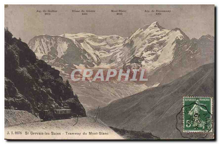 Vue du Tramway du Mont-Blanc à Gervais-les-Bains — Julien frères, Phot. Editeurs, Genève