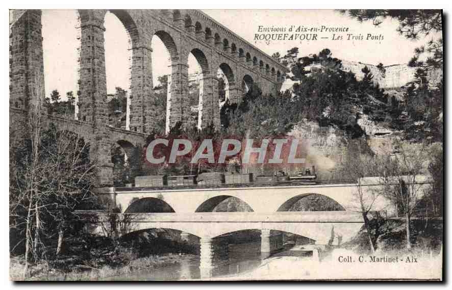 Roquefeuil — Les Trois Ponts — Coll. C. Martinet - Aix