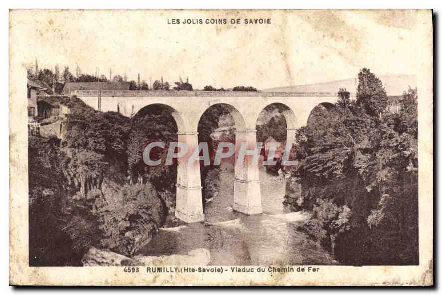 CPA Les Jolis Coins de Savoie Rumilly (Hte Savoie) Viaduc du Chemin de Fer