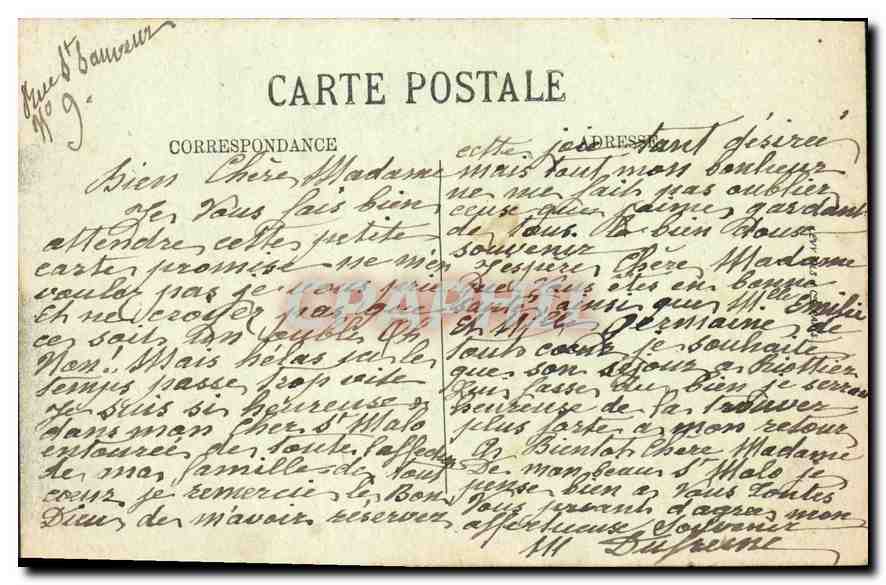 Saint-Malo — Un Jour de Régates — LL. n°158 — Verso
