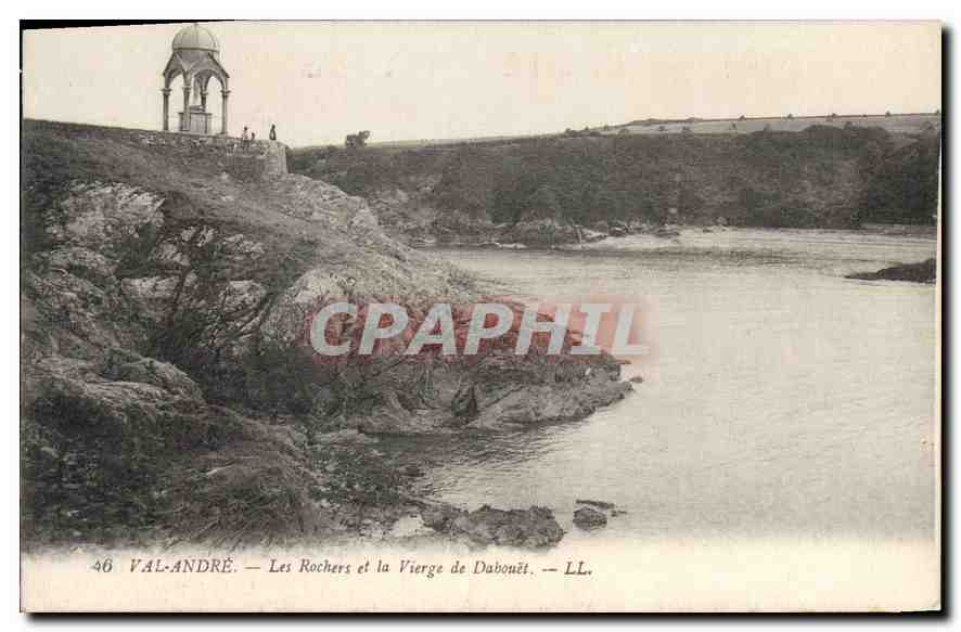 CPA Val Andre Les Rocher et la Vierge de Dabouet