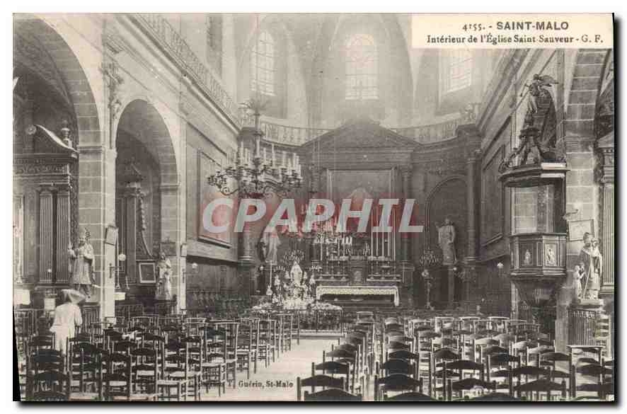 Saint-Malo — Intérieur de l'Église Saint-Sauveur — G. F. — Gurein, St-Malo