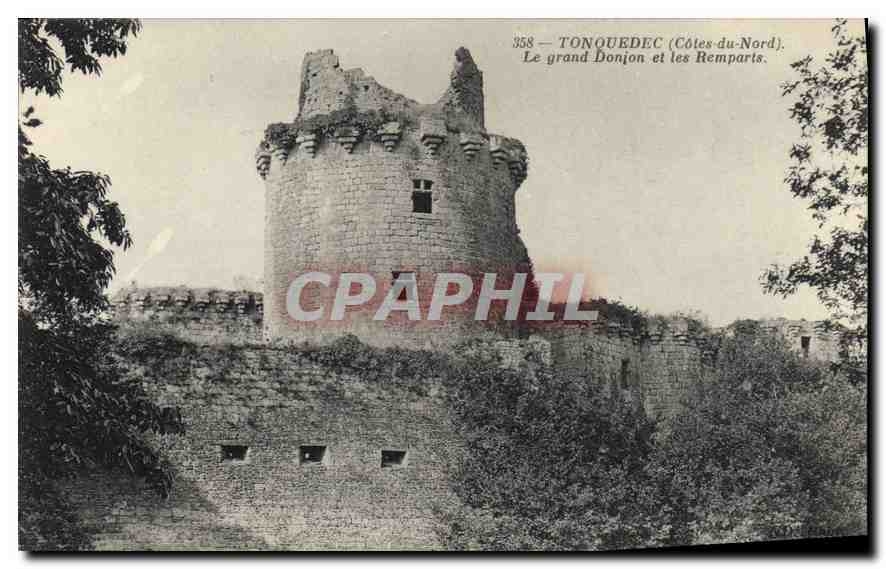 CPA Tonqueduc (Cotes du Nord) Le grand Donjon et les Remparts