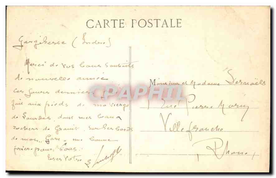 CPA Gargilesse Pelerinage du Moulin Garat — Rückseite