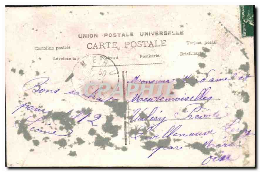 CPA Bonne Annee Femme — Rückseite