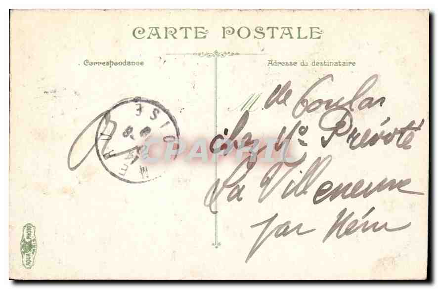 CPA Versailles L'Hotel de Ville — Rückseite