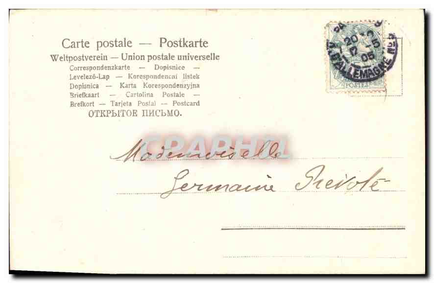 CPA Souvenir de premiere Communion 11 mai 1905 Fleurs — Rückseite