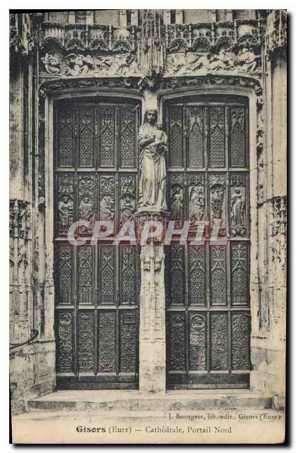 CPA Gisors (Eure) Cathedrale Portail Nord