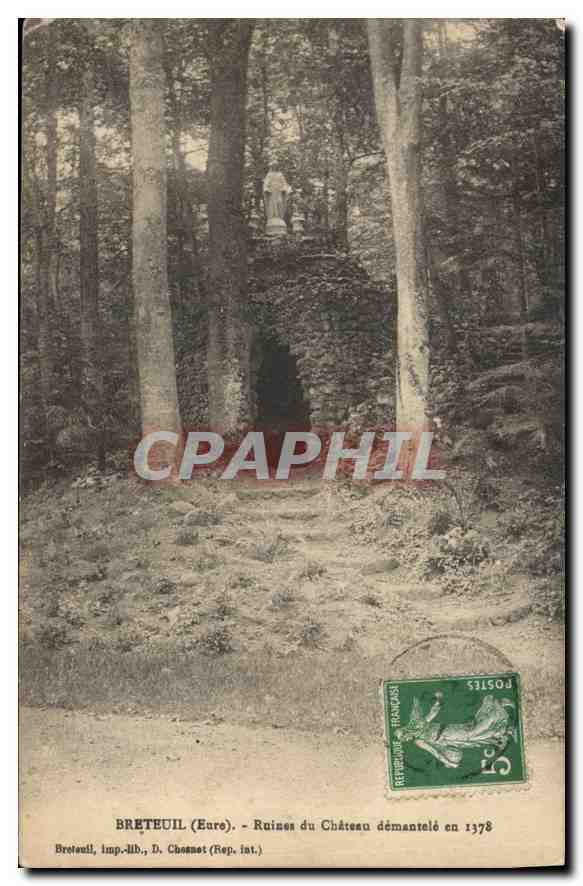 CPA Gisors (Eure) Ruines du Chateau demantele en 1378