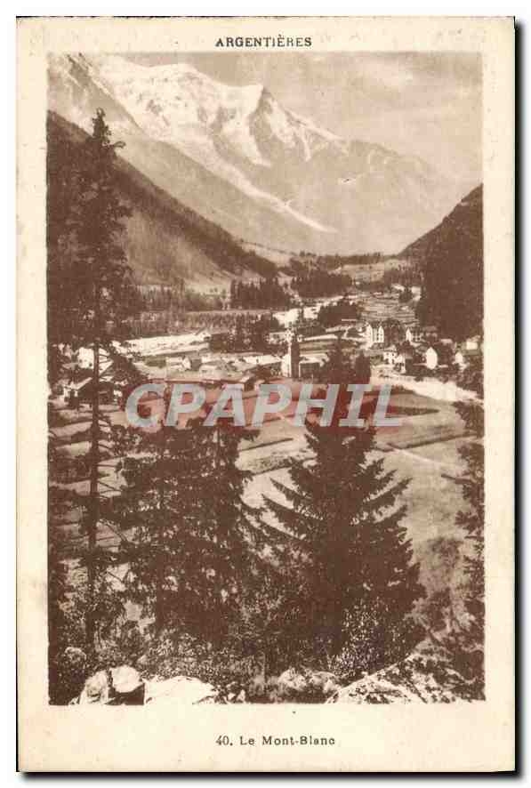 CPA le Mont Blanc Argnetieres