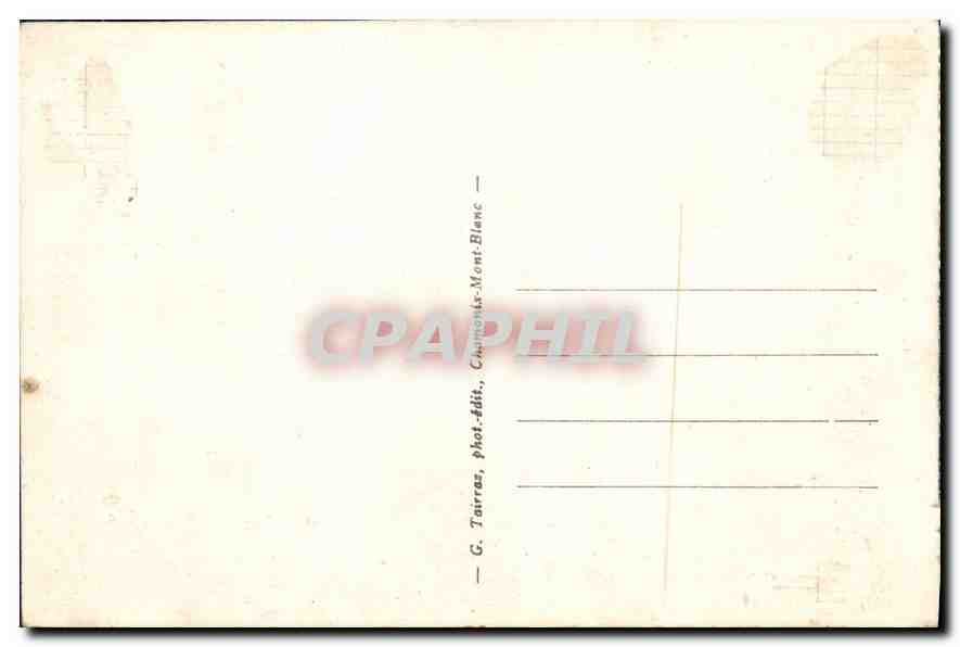 CPA le Mont Blanc Argnetieres — Verso