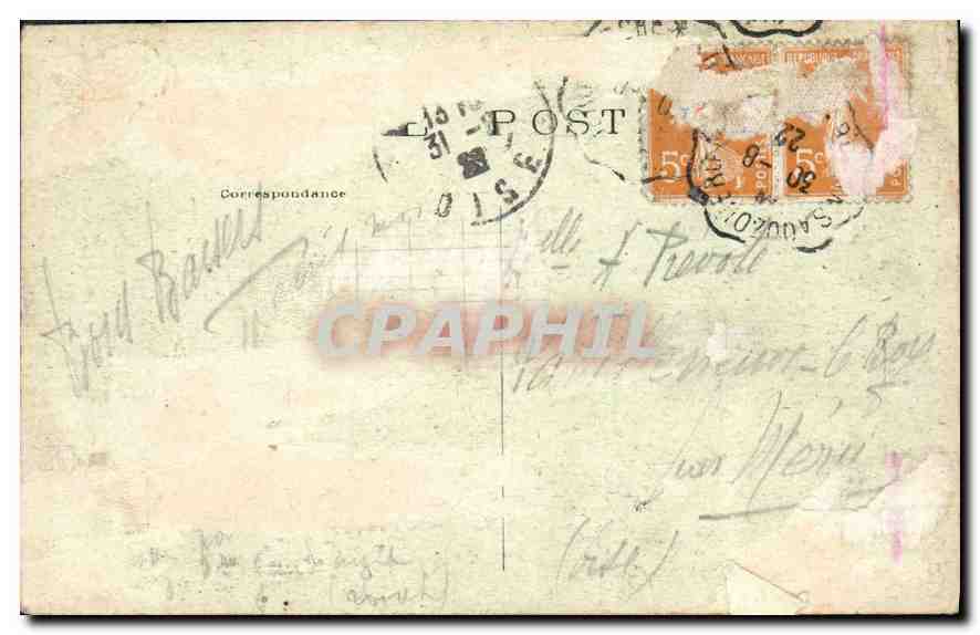 CPA Orleans Sommet des Tours de la Cathedrale — Verso