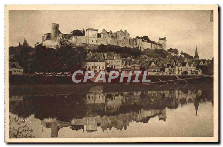 CPA La Douce France Chateau de la Loire Chateau de Chinon