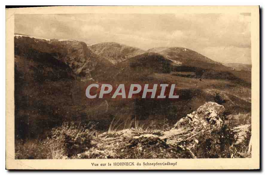 Vue sur le Hohneck du Schnepfenriedkopf — éditeur Félix Lüb, Strasbourg, n° de série non visible