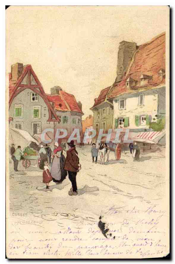 CPA Illustrateur Cusset Village