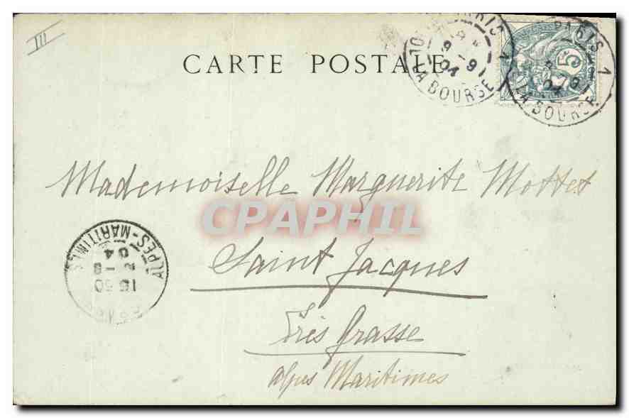 CPA Paris La Rue Soufflot et le Patheon — Rückseite