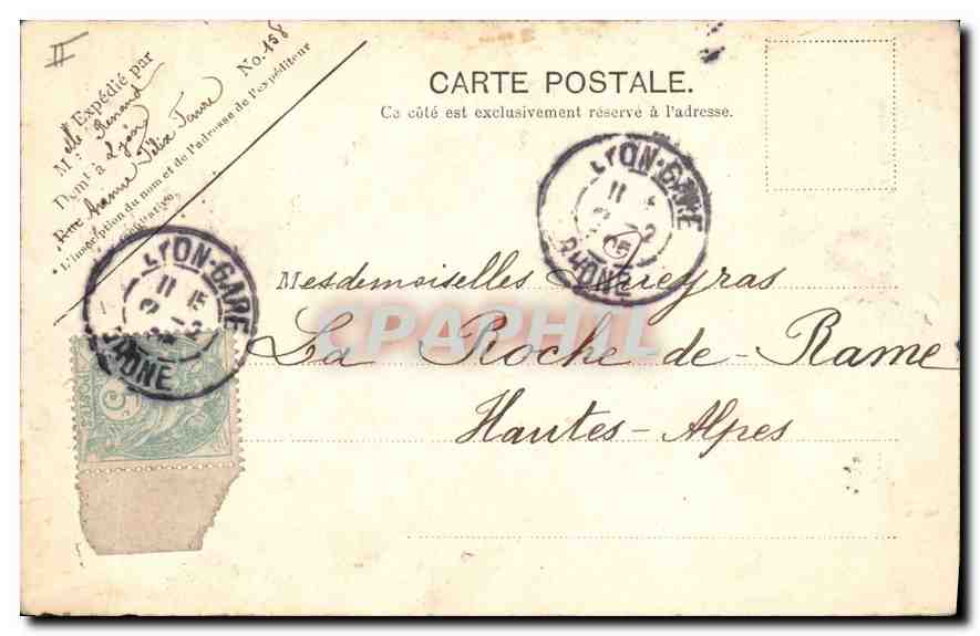 CPA Lyon Nouvelle Chapelle des Capucins — Rückseite