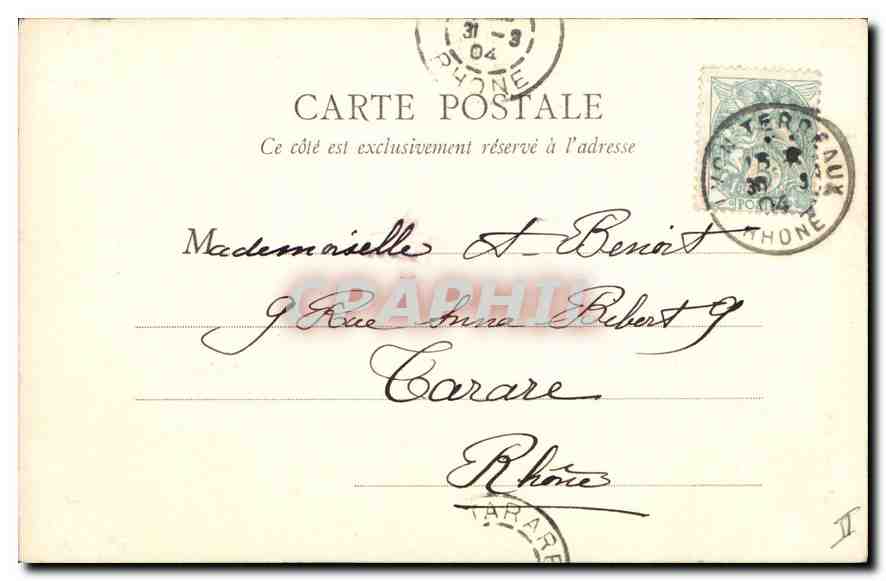 CPA Lyon Hotel Dieu (entree principale) — Rückseite