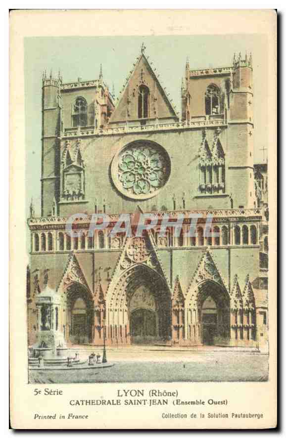 CPA Lyon (Rhone) Cathedrale Saint Jean (Ensemble Ouest)