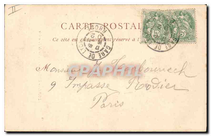 CPA Lyon L'Abside de l'Eglise de Fourviere — Verso
