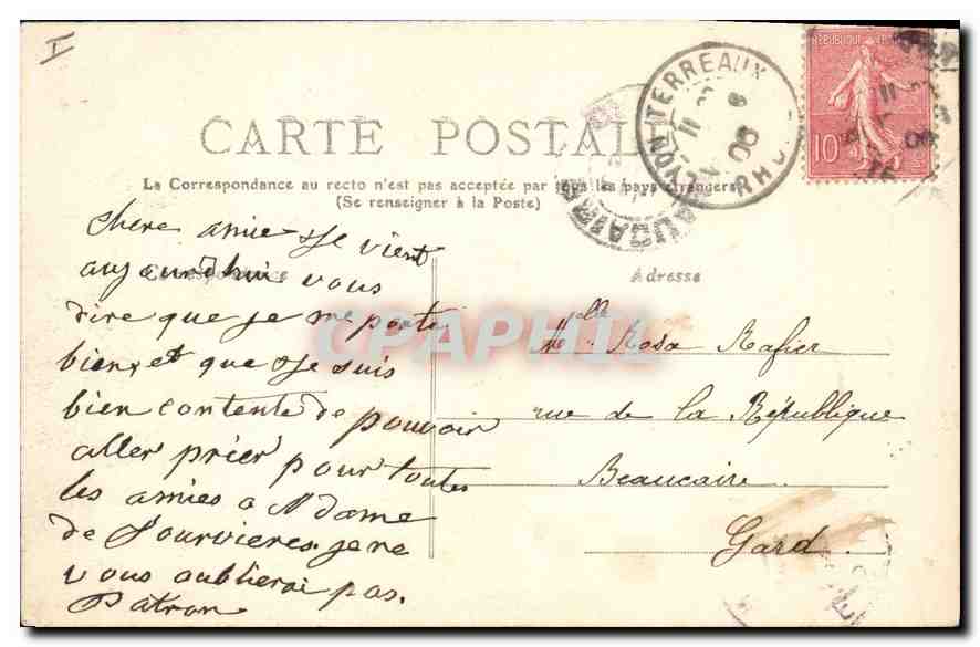 CPA Lyon Abside de Fourviere — Back
