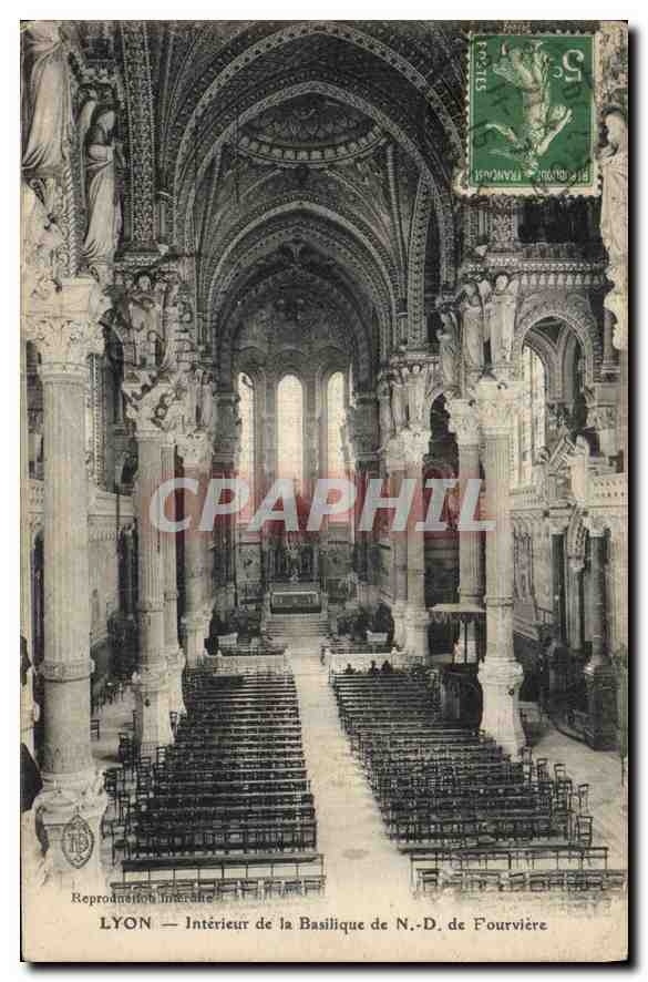CPA Lyon Interieur de la Basilique de N D de Fourviere