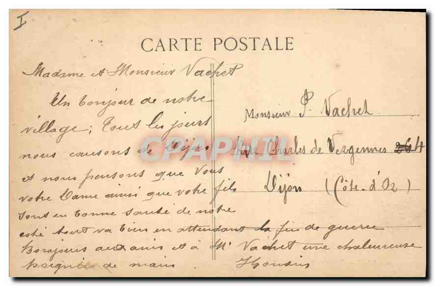 CPA Lyon Fontaine Bartholdi — Verso