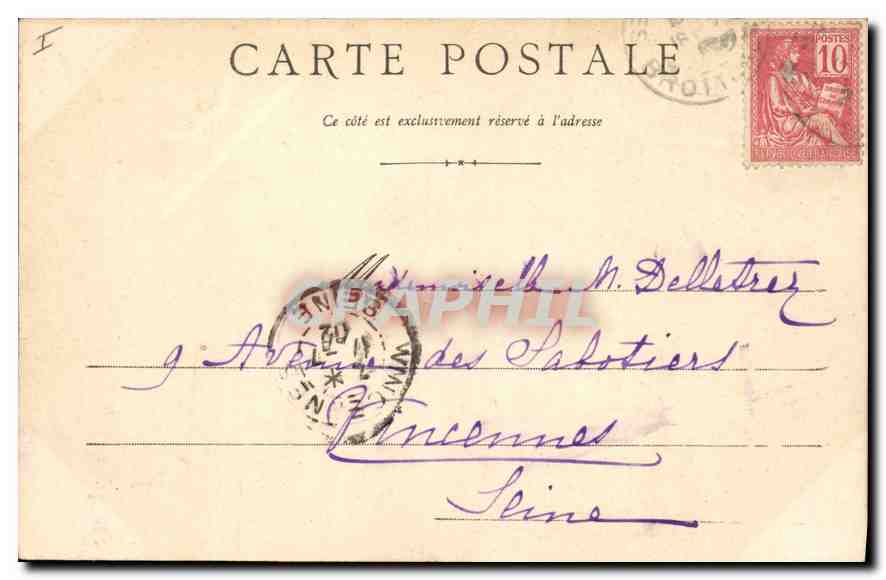 CPA Lyon Hotel de Ville — Verso