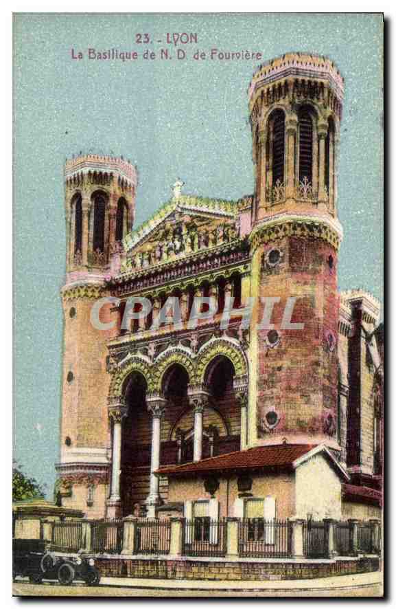 CPA Lyon La Basilique de N D de Fourviere