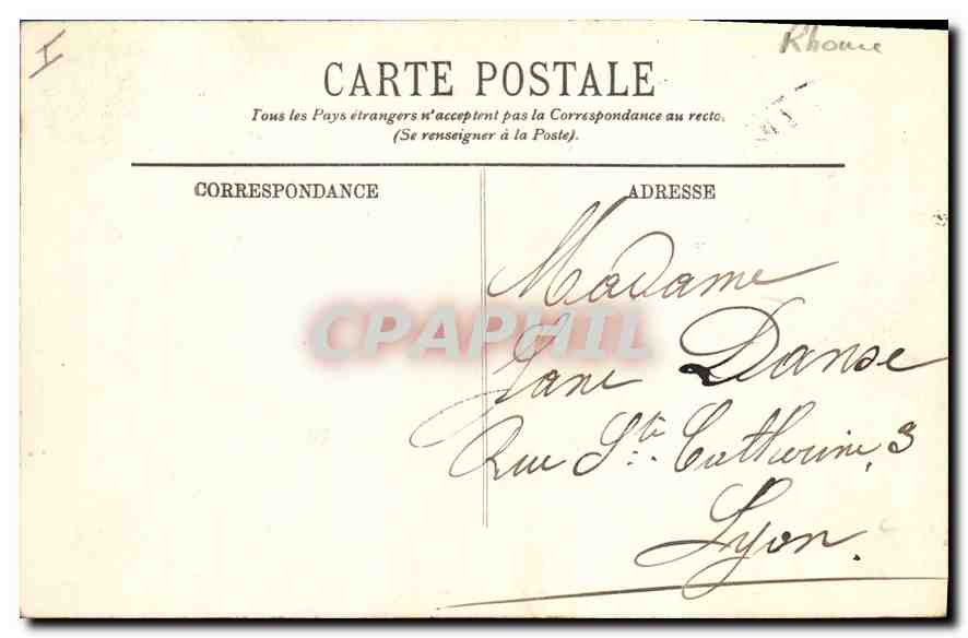 CPA Lyon Notre Dame de Fourviere L'Abside — Verso