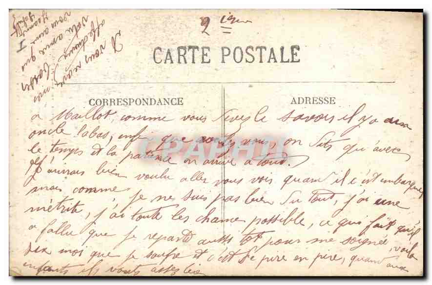 CPA Lyon Basilique de Fourviere — Verso
