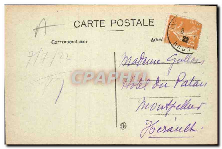 CPA Lyon Notre Dame de Fourviere L'Abside — Verso