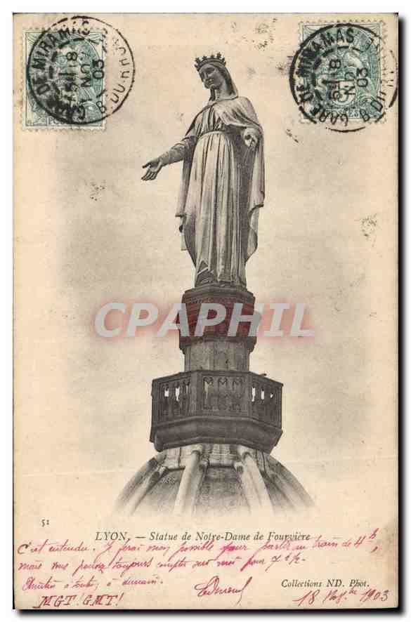 CPA Lyon Staute de Notre Dame de Fourviere