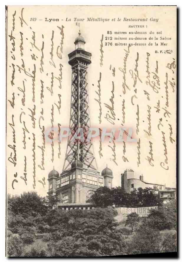 CPA Lyon la Tour de Fourviere et le Restaurant Gay
