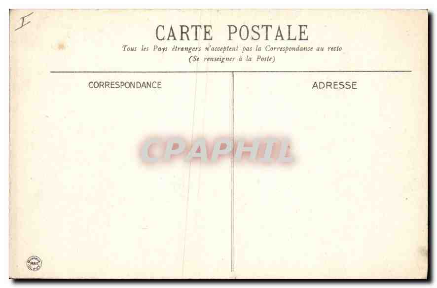 CPA Vichy Statue de la Charite Entree de l'Hopital Civil — Verso