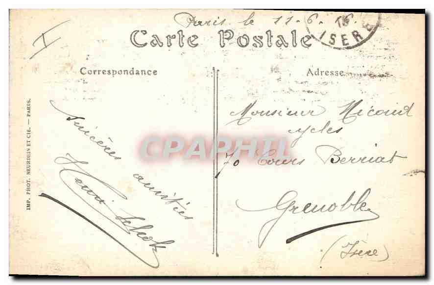 CPA Paris (Vieux Montmartre) Vue sur La Saonr — Rückseite