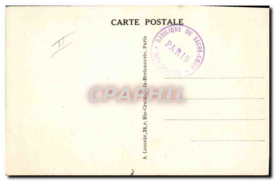 CPA Paris le Vieux Montmartre — Rückseite